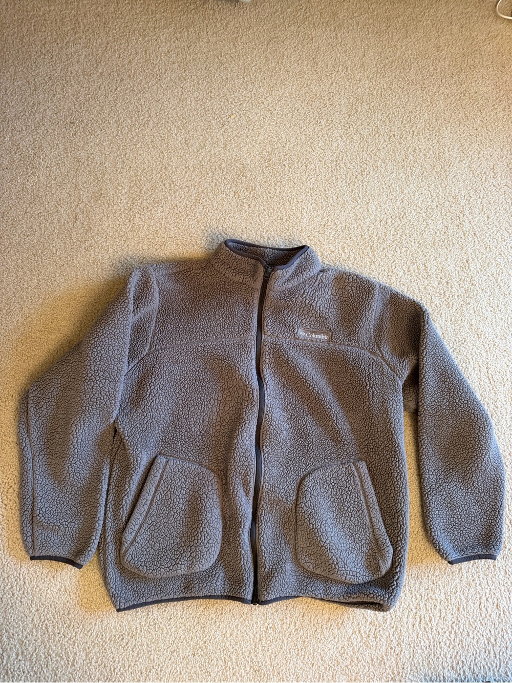 Columbia Gray Teddy Sherpa Jacket